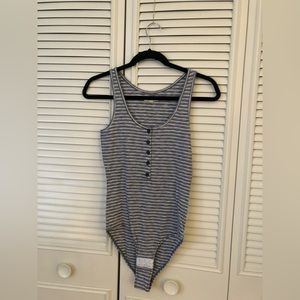 Madewell Indie Henley Bodysuit in Stripe